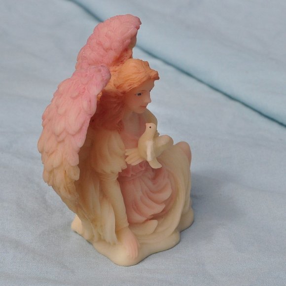 lot of 2 angels one figurine and a framed picture (H77) - Picture 4 of 12